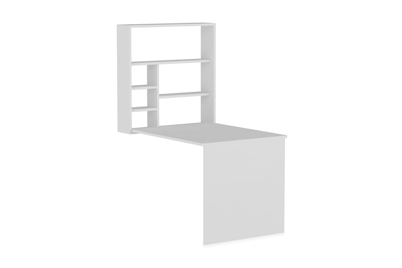 Mcmillan Veggskrivebord 90 cm med Oppbevaringshyller - Hvit - Møbler - Bord - Kontorbord - Skrivebord