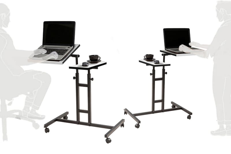 Morse StåSkrivebord 67 cm - Hvit/Svart - Møbler - Bord - Kontorbord - Skrivebord
