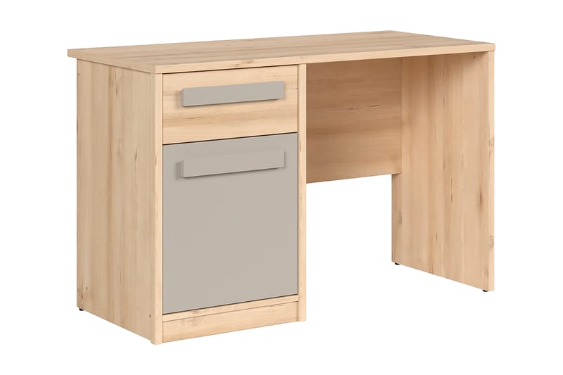Namek Skrivebord 120 cm med Oppbevaringsskuff + Skap - Natur/Grå - Møbler - Bord - Kontorbord - Skrivebord