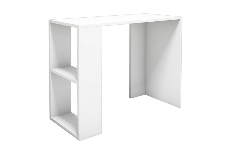 Nano Skrivebord 90 cm med Oppbevaringshylle Hvit - Homemania - Møbler - Bord - Kontorbord - Skrivebord