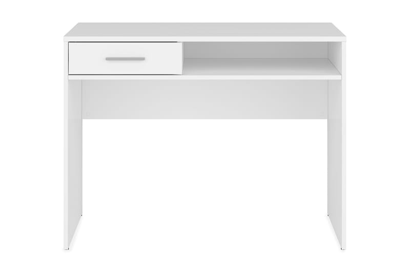 Nepo Plus Databord 100 cm med Oppbevaring Skuff + Hylle - Hvit - Møbler - Bord - Kontorbord - Skrivebord
