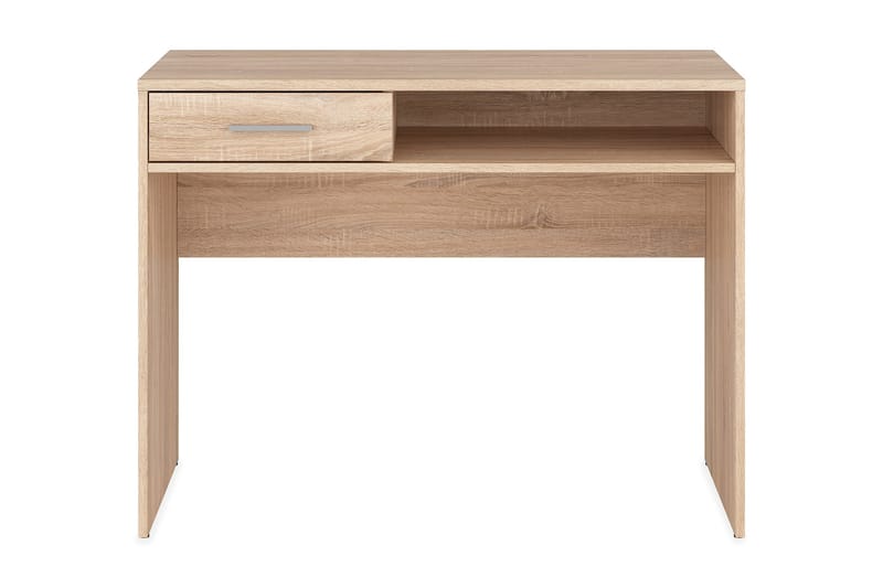 Nepo Plus Databord 100 cm med Oppbevaring Skuff + Hylle - Natur - Møbler - Bord - Kontorbord - Skrivebord