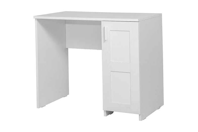 Nerlamane Skrivebord 90 cm med Oppbevaring Skap - Hvit - Møbler - Bord - Kontorbord - Skrivebord