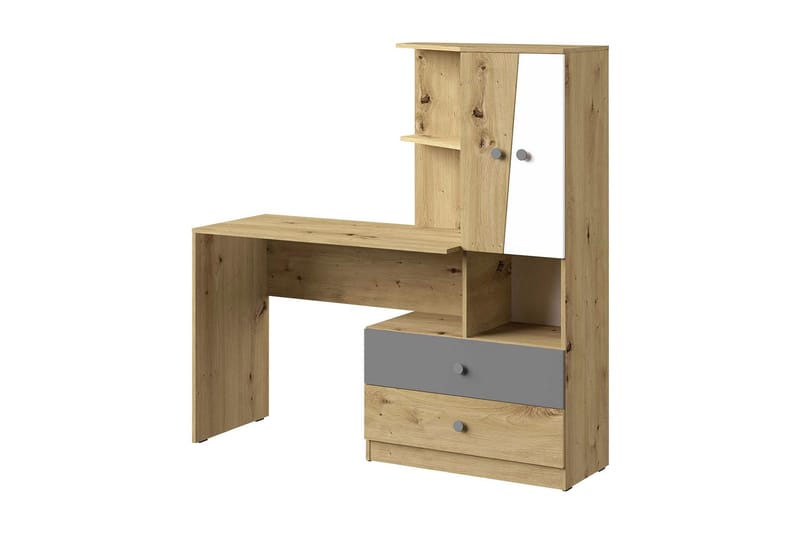 Nero Skrivebord 150 cm - Natur/Hvit/Grå - Møbler - Bord - Avlastningsbord - Sengebord & nattbord