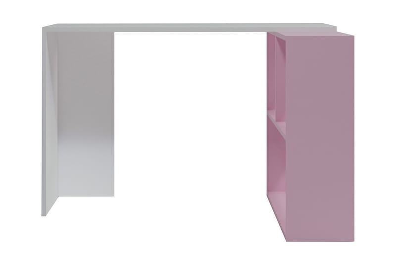 Sardunya Skrivebord 120 cm med Oppbevaringshyller - Hvit/Rosa - Møbler - Bord - Kontorbord - Skrivebord