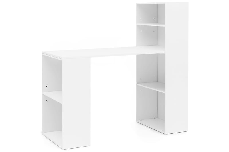 Shuping Skrivebord 120 cm med Oppbevaringshyller - Hvit - Møbler - Bord - Kontorbord - Skrivebord