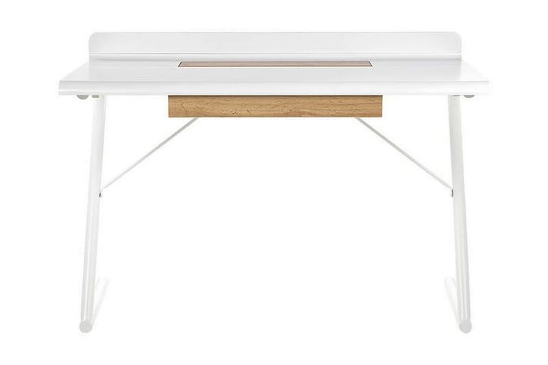 Skrivebord 120 x 60 cm Hvit/Lyst tre FOCUS - Hvit - Møbler - Bord - Kontorbord - Skrivebord