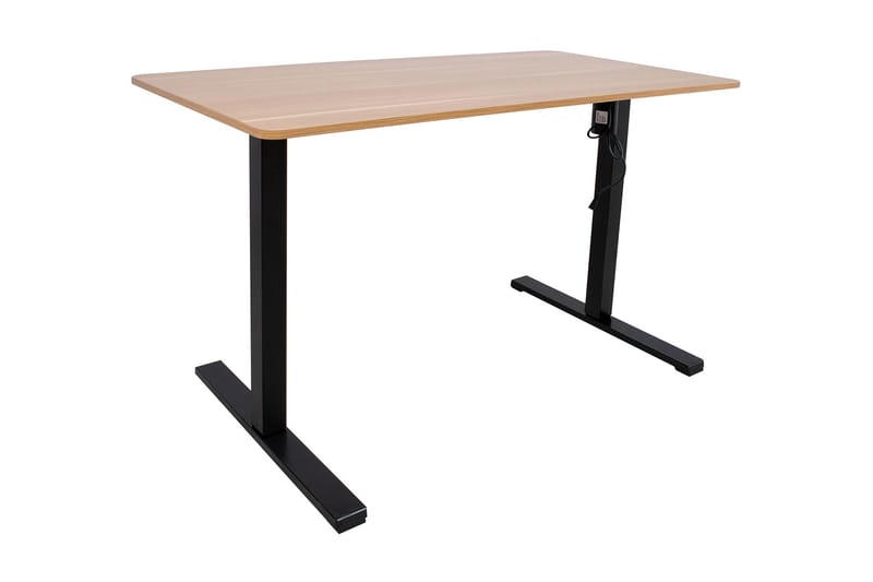 Skrivebord Ergo Optimal med motor 120x60 cm Eik - Møbler - Bord - Kontorbord - Skrivebord