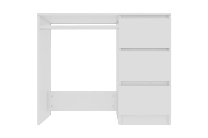 Skrivebord høyglans hvit 90x45x76 cm sponplate - Hvit - Møbler - Barnemøbler - Barnebord - Skrivebord barn