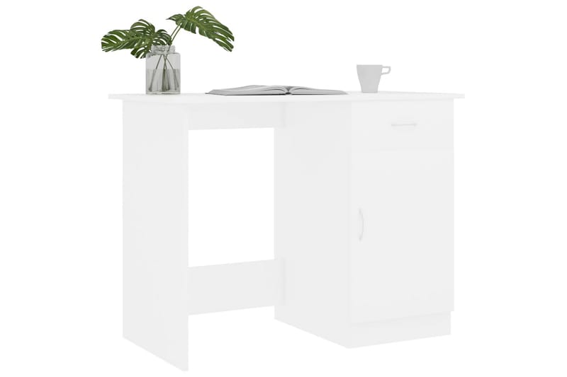 Skrivebord hvit 100x50x76 cm sponplate - Hvit - Møbler - Bord - Kontorbord - Skrivebord