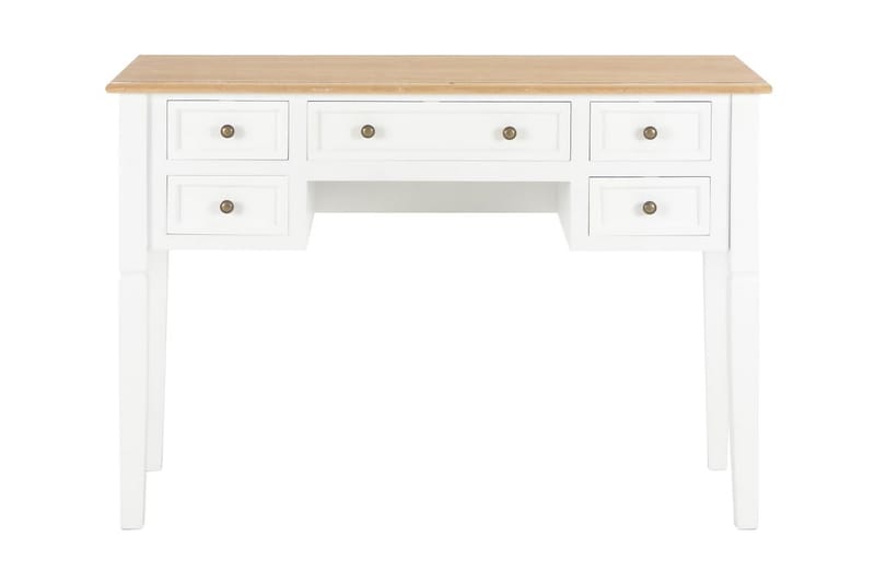 Skrivebord hvit 109,5x45x77,5 cm tre - Møbler - Bord - Kontorbord - Skrivebord