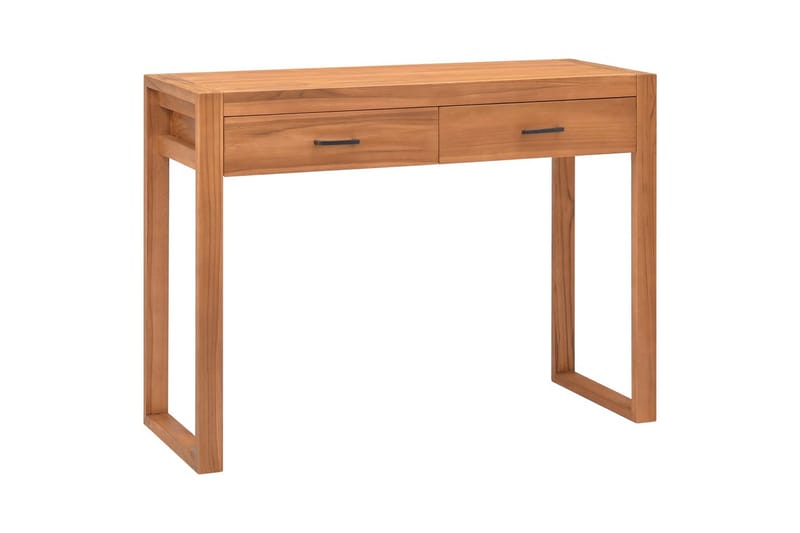 Skrivebord med 2 skuffer 100x40x75 cm resirkulert teak - Brun - Møbler - Bord - Kontorbord - Skrivebord