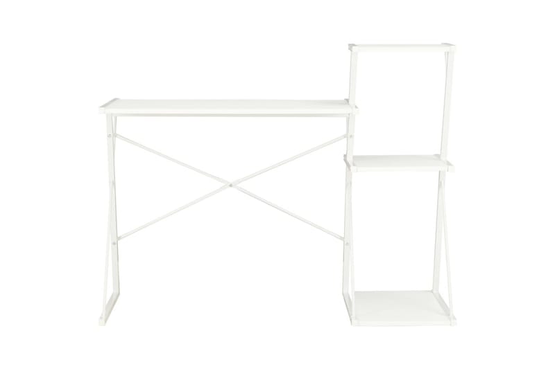Skrivebord med hylle hvit 116x50x93 cm - Hvit - Møbler - Bord - Kontorbord - Skrivebord