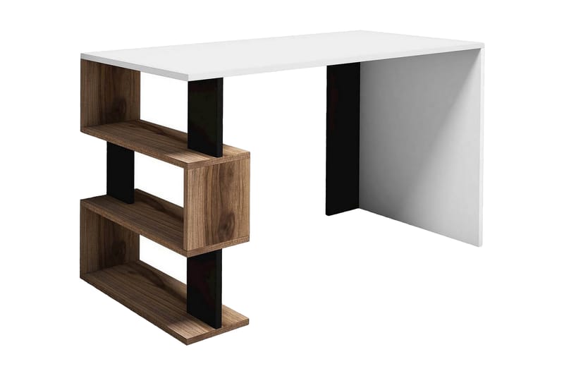 Snap Skrivebord 120 cm med Oppbevaringshyller - Homemania - Møbler - Bord - Kontorbord - Skrivebord
