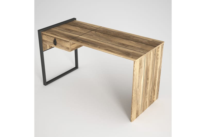Tera Home Skrivebord 124 cm med Oppbevaringsskuff - Valnøttsbrun - Møbler - Bord - Kontorbord - Skrivebord