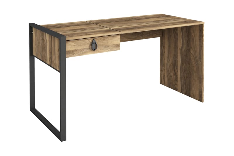 Tera Home Skrivebord 124 cm med Oppbevaringsskuff - Valnøttsbrun - Møbler - Bord - Kontorbord - Skrivebord