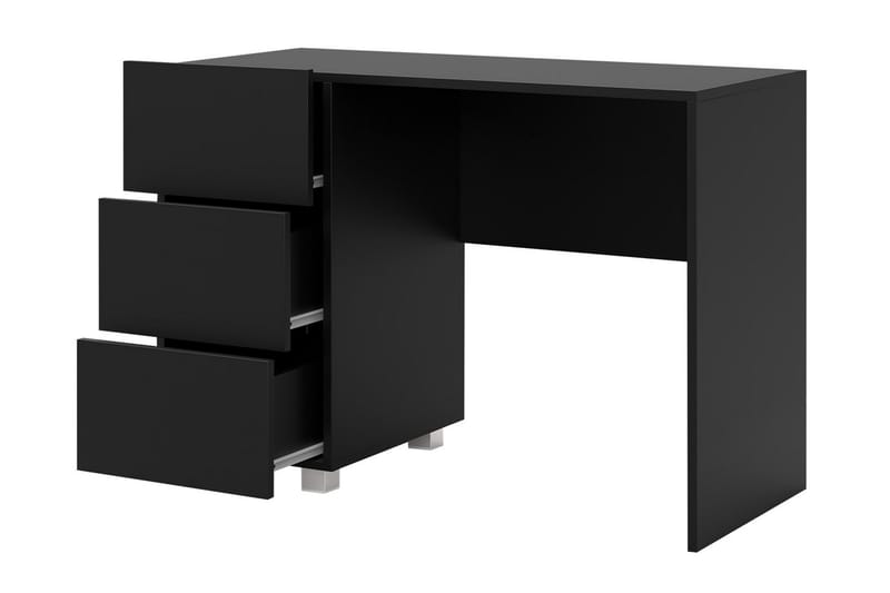 Tessan Skrivebord 110 cm med Oppbevaring - Svart - Møbler - Bord - Kontorbord - Skrivebord