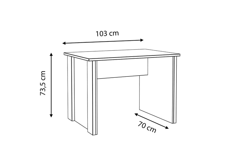 Torelles Skrivebord 103 cm - Brun/Grå - Møbler - Bord - Kontorbord - Skrivebord