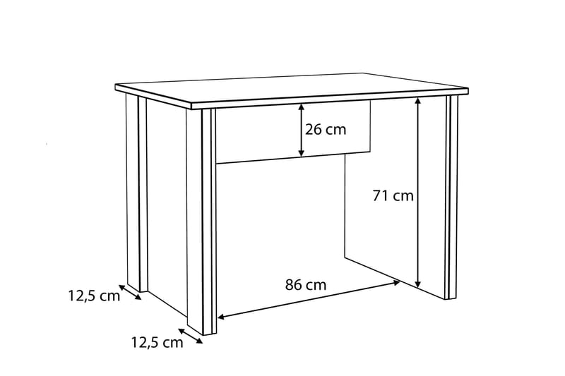 Torelles Skrivebord 103 cm - Brun/Grå - Møbler - Bord - Kontorbord - Skrivebord