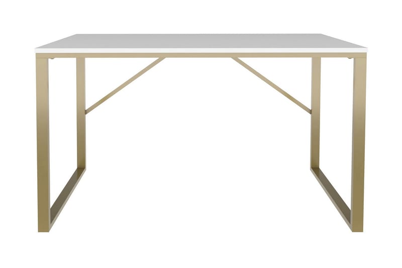 Vinresk Skrivebord 60x74x120 cm - Gull/Hvit - Møbler - Bord - Kontorbord - Skrivebord
