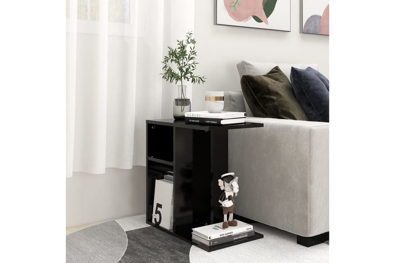Sidebord svart 50x30x50 cm sponplate - Svart - Møbler - Bord - Lampebord & sidebord