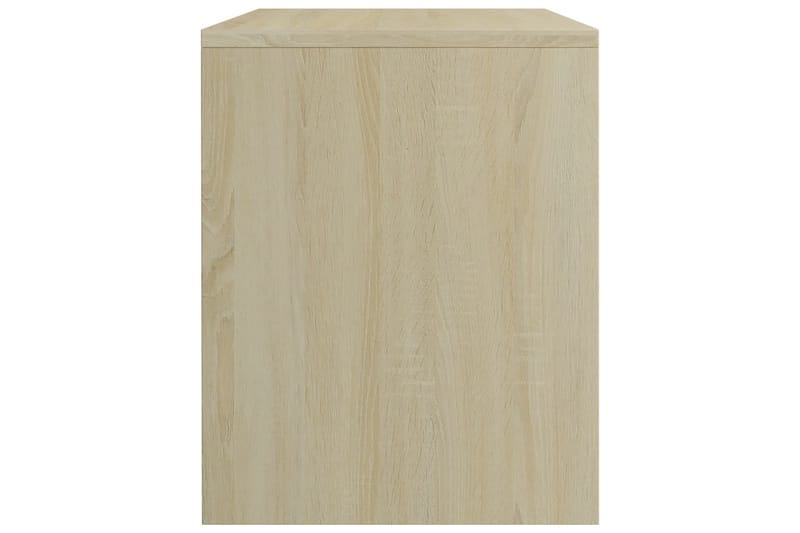 Nattbord hvit og sonoma eik 40x30x40 cm sponplate - Brun - Møbler - Bord - Sengebord & nattbord