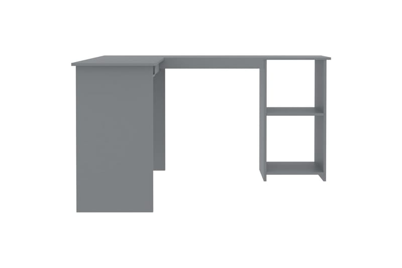 L-formet hjørneskrivebord grå 120x140x75 cm sponplate - Møbler - Bord - Skrivebord
