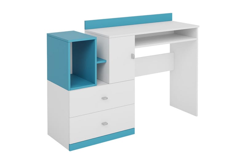 Mobis Skrivebord 130 cm - Hvit/Blå/Grønn - Møbler - Bord - Skrivebord