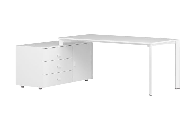 Naquera skrivebord 196 cm - Hvit / Grå - Møbler - Bord - Skrivebord