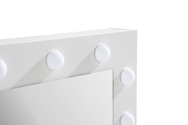 Emtefall Sminkebord 94 cm med LED-Belysning - Hvit - Møbler - Bord - Sminkebord & toalettbord