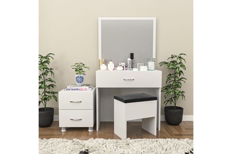 Make-up Table Hvit - Møbler - Bord - Sminkebord & toalettbord - Sminkebord med speil