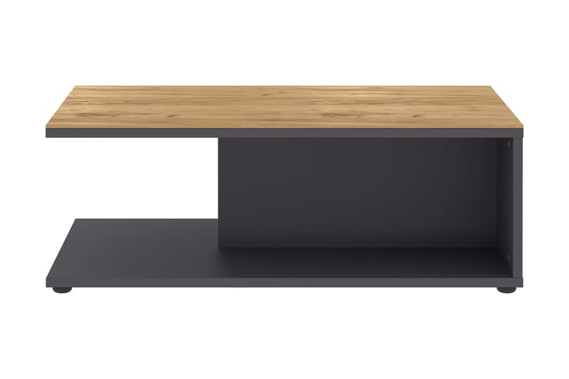 Baldridge Sofabord 109 cm med Oppbevaringshylle - Grafit/Natur - Møbler - Bord - Sofabord