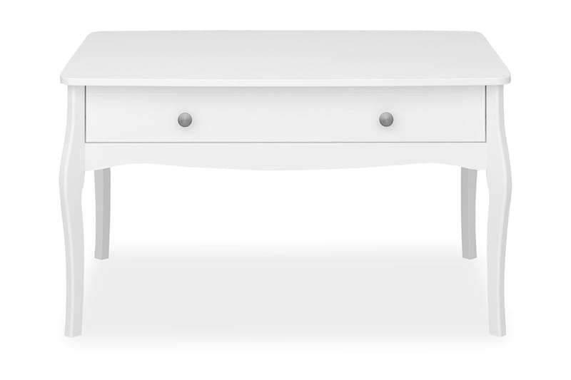 Baroque Sofabord 97 cm med Oppbevaringsskuff - Hvit - Møbler - Bord - Spisebord & kjøkkenbord