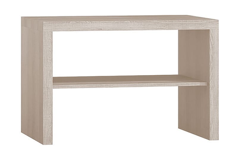 Benavila Sofabord 90 cm med Oppbevaringshyller - Beige/Grå - Møbler - Bord - Sofabord