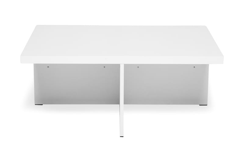 Boxy Sofabord 100 cm med 2 Puffplasser - Hvit - Møbler - Senger - Senger med oppbevaring