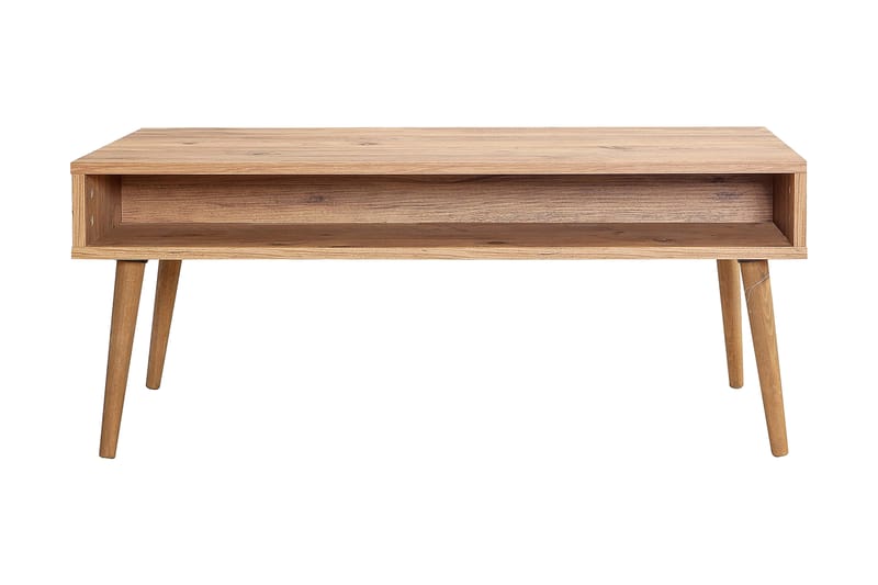 Brokind Sofabord 110 cm med Oppbevaring Hylle - Natur/Grønn - Møbler - Bord - Sofabord