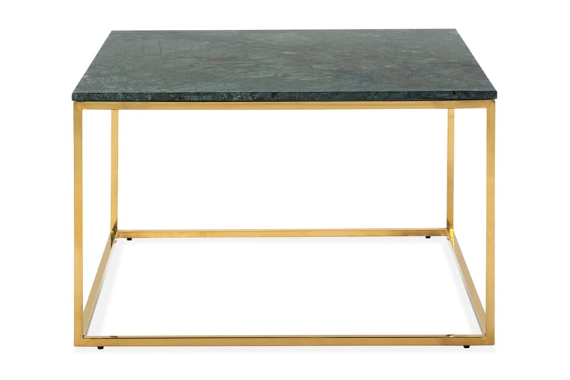 Carrie Sofabord 70 cm Marmor - Grønn/Messing - Møbler - Bord - Sofabord
