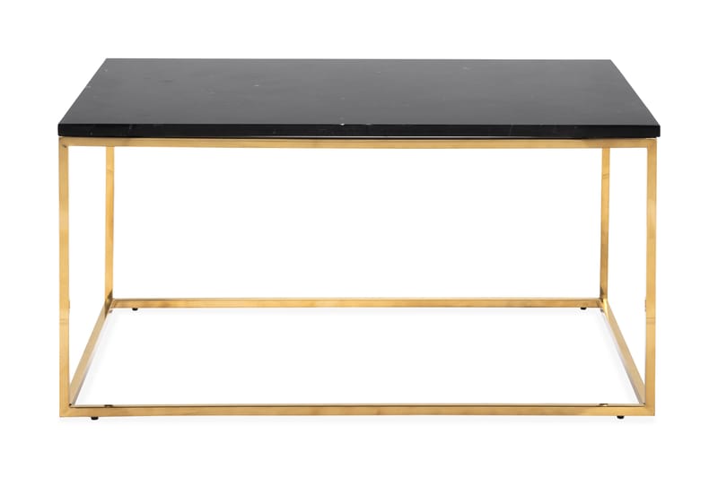 Carrie Sofabord 90 cm Marmor - Svart/Messing - Møbler - Bord - Spisebord & kjøkkenbord