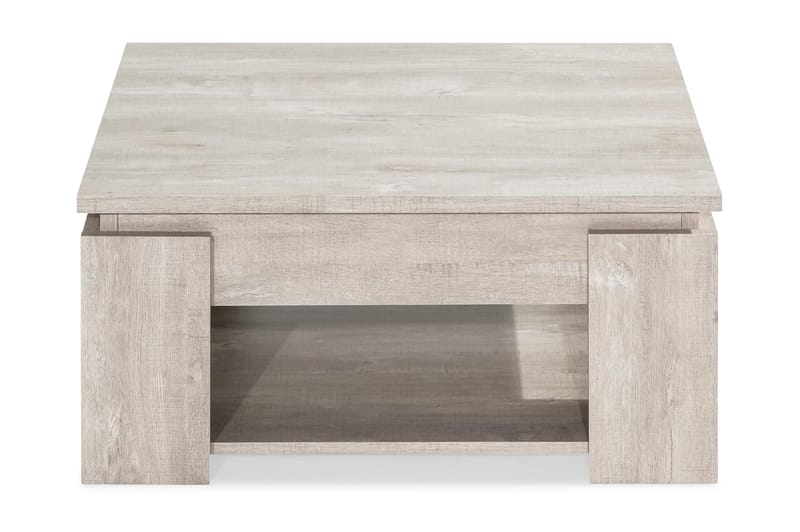 Castillo Sofabord 80 cm med Oppbevairngshylle - Natur/Beige - Møbler - Medie- & TV-møbler - TV-benk & mediabenk
