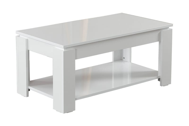 Comfortale Sofabord 104 cm med Oppbevairngshylle - Hvit - Møbler - Bord - Sofabord