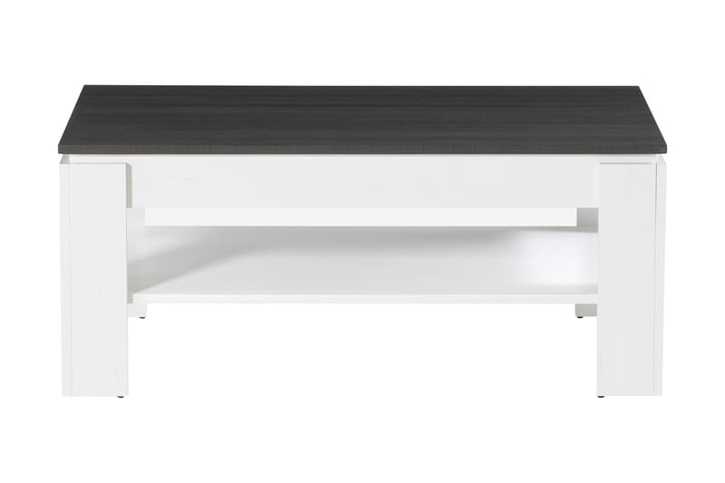 Conor Sofabord 110 cm med Oppbevairngshylle - Hvit/Mørkegrå - Møbler - Bord - Sofabord