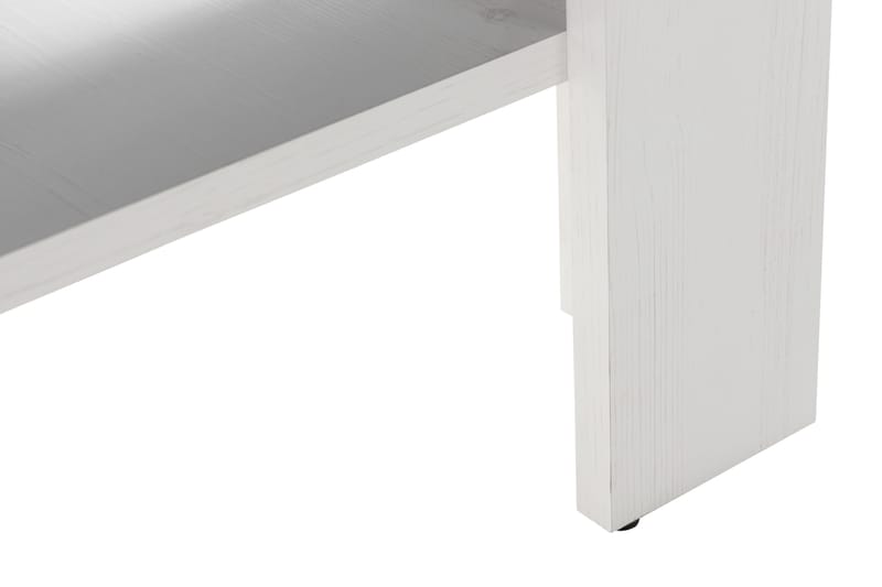 Conor Sofabord 110 cm med Oppbevaringshylle - Hvit/Mørkegrå - Møbler - Bord - Sofabord