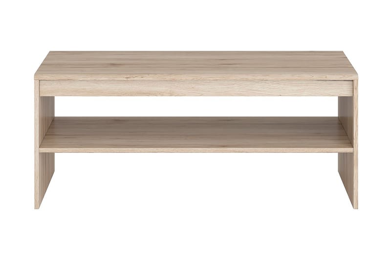 Elapsso Sofabord 110 cm med Oppbevairngshylle - Lyse Eikefarge - Oppbevaring - Hyller - Vegghylle