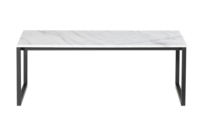 Erland Sofabord 120 cm Marmor - Hvit/Svart - Møbler - Bord - Bordtilbehør - Stein & marmor