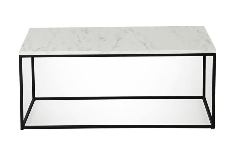 Falan Sofabord 95 cm Marmormønster - Hvit/Svart - Møbler - Bord - Sofabord