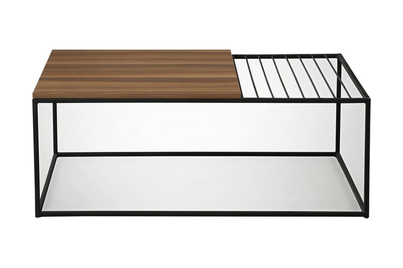 Falan Sofabord 95 cm Ribbor - Mørkebrun/Svart - Møbler - Bord - Sofabord