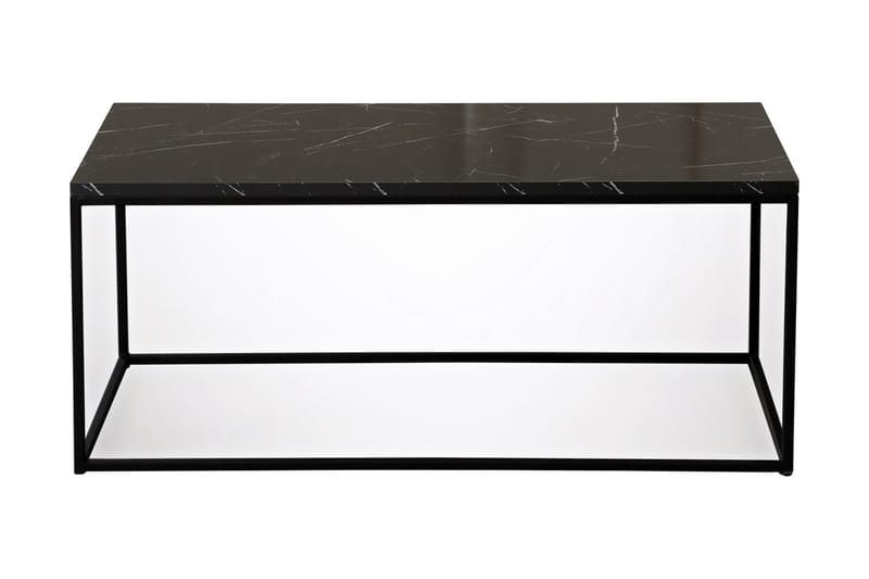 Falan Sofabord 95 X 55 cm Marmormønster - Svart - Møbler - Bord - Sofabord