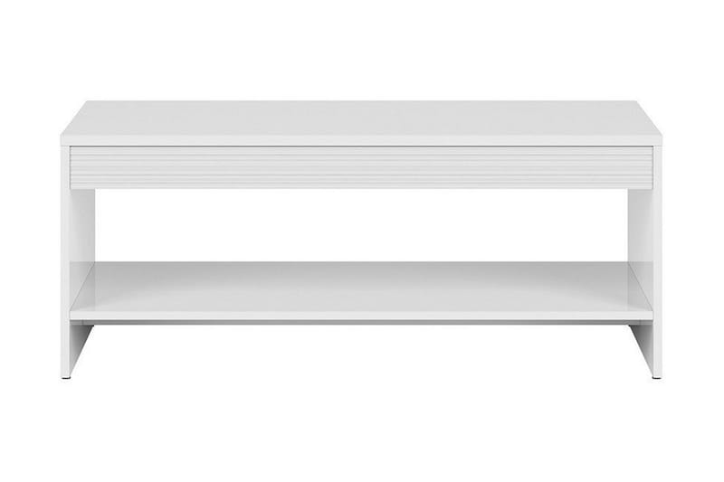 Flames Sofabord 110 cm med Oppbevaringshylle - Hvit - Møbler - Bord - Sofabord