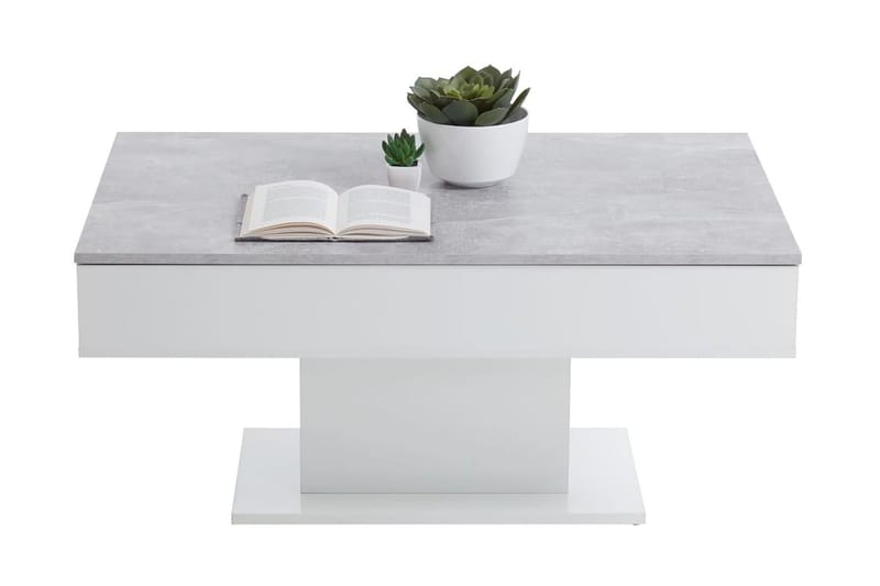 FMD Salongbord betonggrå og hvit - Møbler - Bord - Sofabord