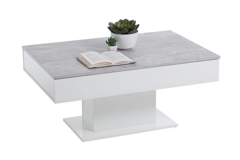 FMD Salongbord betonggrå og hvit - Møbler - Bord - Sofabord